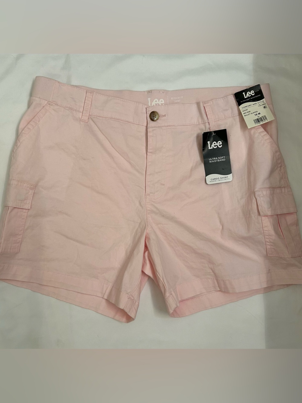 Plus Size 16 Lee Women's Pale Pink Cargo Shorts